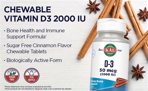 Amazon Kal Vitamin D Chewables Mcg Vitamin D Iu As