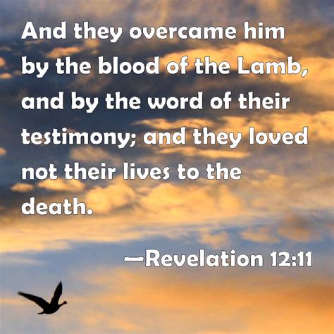 Revelation 1211 And They Overcame Him By The Blood Of The Lamb And By