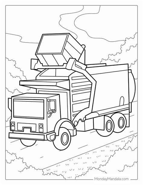 Garbage Truck Coloring Page Free Pdf Printables Coloring Home