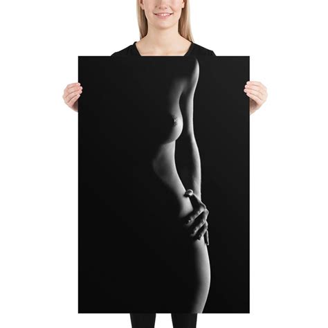 Nude Figurative Bodyscape Of A Woman No B Black White Luster Photo