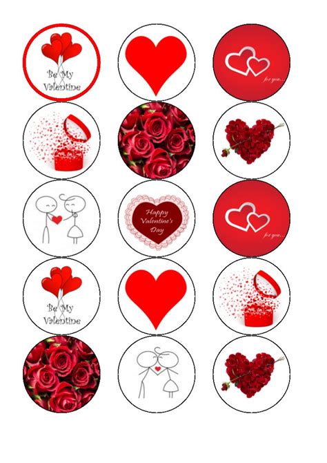 Valentine Mixed Cupcake Toppers Incredible Toppers