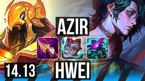 AZIR Vs HWEI MID 6 Solo Kills 1100 Games Dominating VN Master