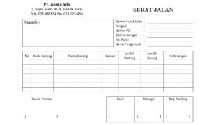 Makalah Terbaru Tentang Contoh Surat Jalan Pengiriman Barang Excel