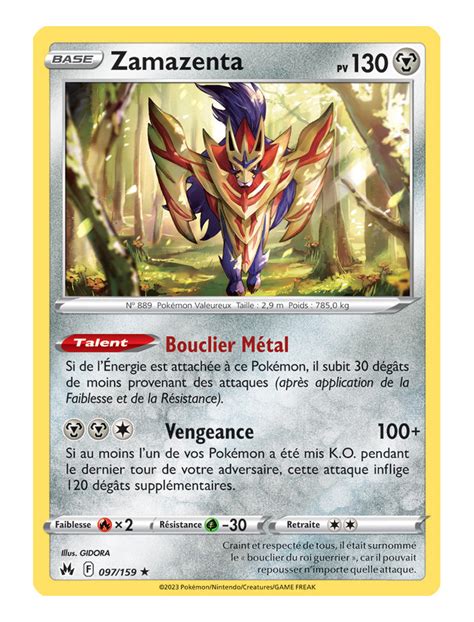 FR Pokémon Carte EB12 5 097 159 Zamazenta HOLO