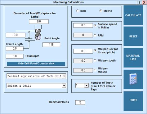 Cnc Feeds And Speeds Chart A Visual Reference Of Charts Chart Master