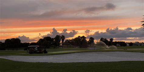 Beautiful Sunset Over Turtle Mound Executive Golf Course Villages