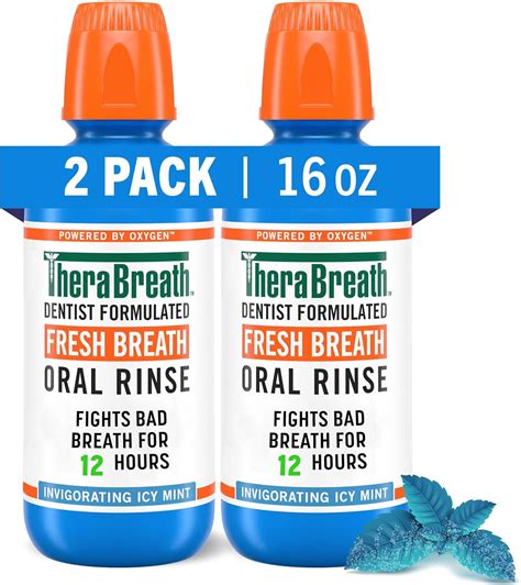 Amazon TheraBreath Fresh Breath Mouthwash 2 Packs Rainforest Mint