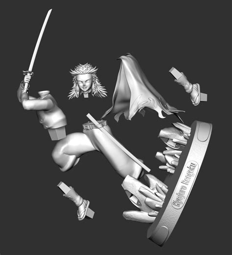 Archivo 3D Kyojuro Rengoku Cazador De DemoniosPlan Imprimible En 3D