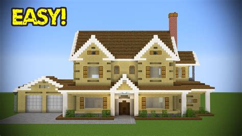 Minecraft Large Suburban House Tutorial Youtube