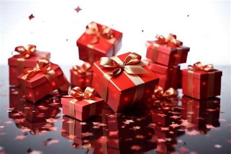 Premium Ai Image Expressive Flight Flying T Boxes In Red Wrap Bow