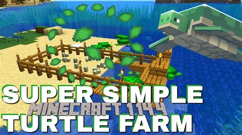 How to make a turtle farm in minecraft 1 14 4 very survival friendly ...