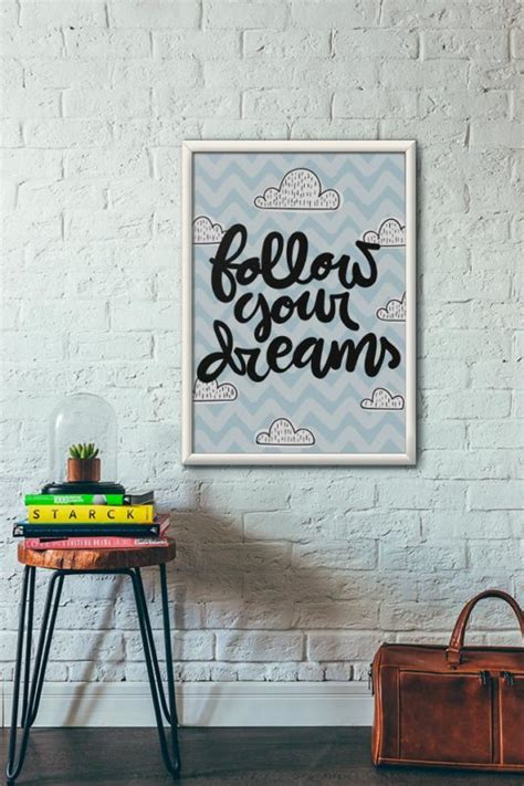 Quadro Decorativo Follow Your Dreams Wallze