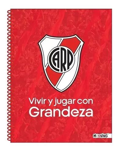 Cuaderno River Plate A4 Tapa Dura Rayado Mooving