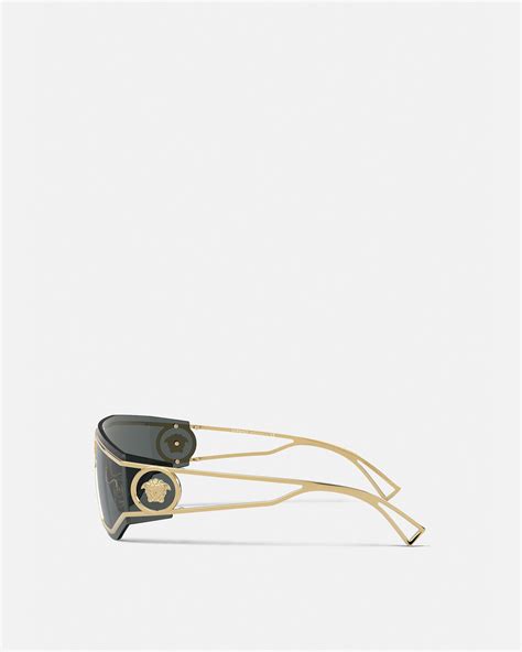 Medusa Shield Sunglasses Gold Versace Uk