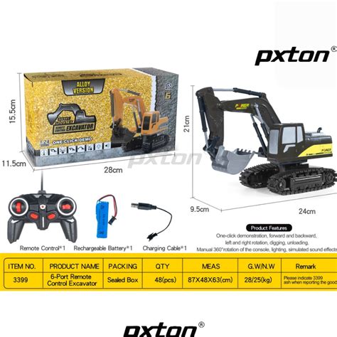 Jual PXTON Mainan Remote Control Ekskavator Excavator Beko RC