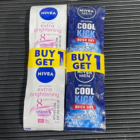 Nivea Men Cool Kick Extra Brightening Deo Lotion 3ml X 24 Sachet