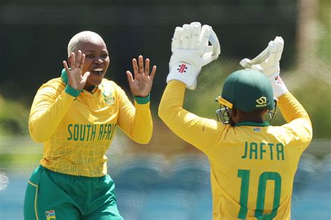 Nonkululeko Mlaba And Sinalo Jafta Celebrate A Wicket ESPNcricinfo