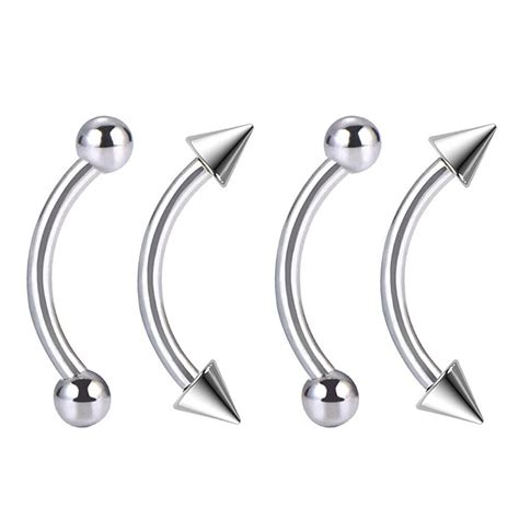 X Ear Nose Lip Stud Eyebrow Navel Barbell Ball Cone Steel Piercing