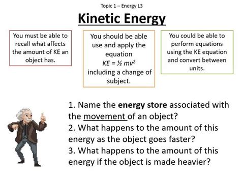 Aqa Gcse Energy Kinetic Energy Teaching Resources