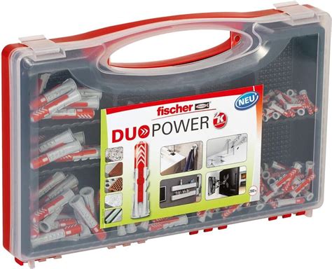 Fischer Redbox Duopower Valigetta Tasselli Duopower Assortiti Per