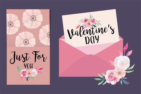 Valentine's Day Floral Watercolor Package Graphics - YouWorkForThem