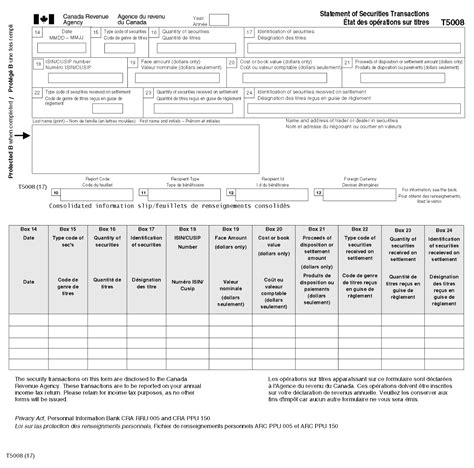 T5008 Guide ‑ Return Of Securities Transactions 2016 Canadaca