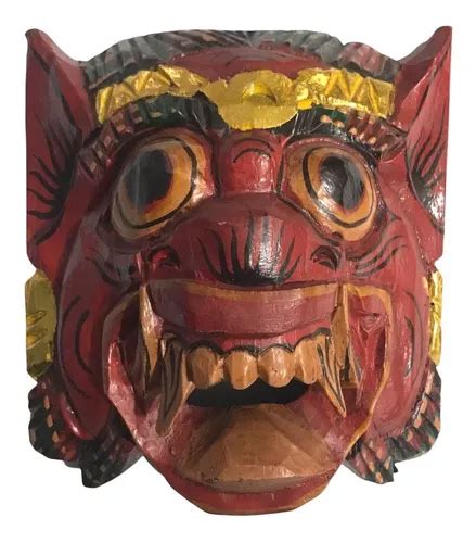 Barong Máscara Preta ~17 19 Cm Madeira Bali Mask000003 Parcelamento Sem Juros