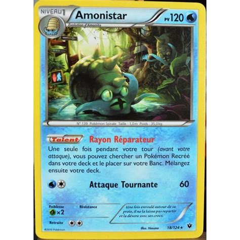 Carte Pokémon 18 124 Amonistar 120 PV XY Impact des Destins FR