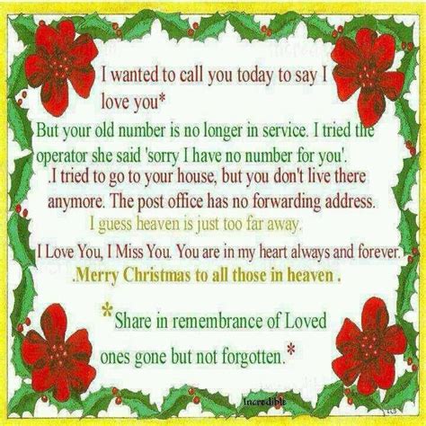 Missing Loved Ones Merry Christmas Quotes Merry Christmas In Heaven