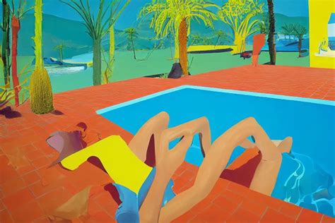 David Hockney A Bigger Splash 1967 Painting Stable Diffusion