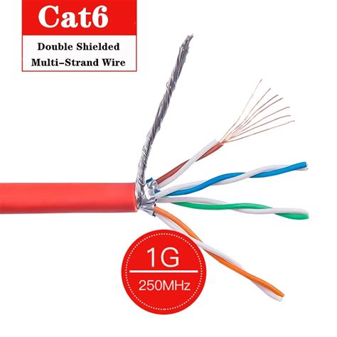 Cable Rj45 Cat6 Internet Lan Cable Double Shielded Multi Strand Wire Sftp Networking Twisted