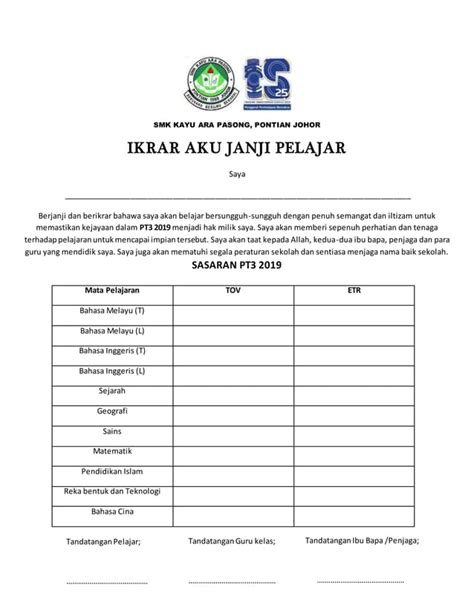 Ikrar Aku Janji Calon Spm Dan Pt Pdf