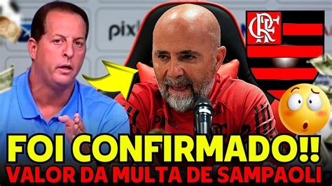 SURPRESA BOMBÁSTICA VALOR DA MULTA DE SAMPAOLI VAZA NA GÁVEA VEJA AGORA