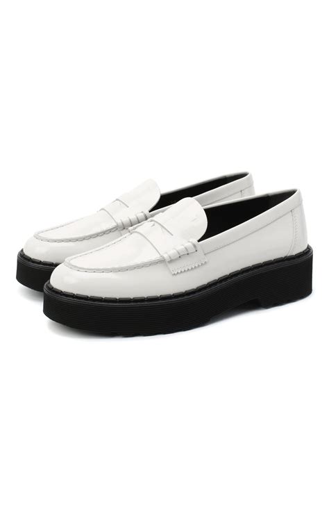 Женские белые кожаные лоферы TOD’S купить в интернет-магазине ЦУМ, арт ...