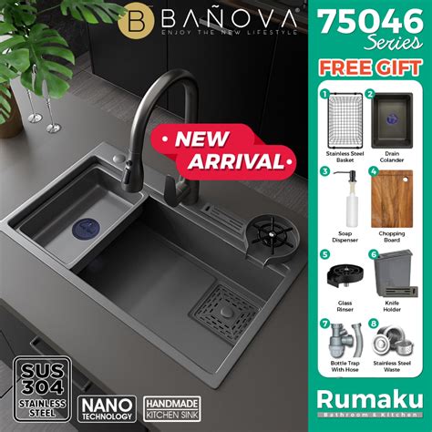 Banova Sus Stainless Steel Multipurpose Home Kitchen Sink Sinki