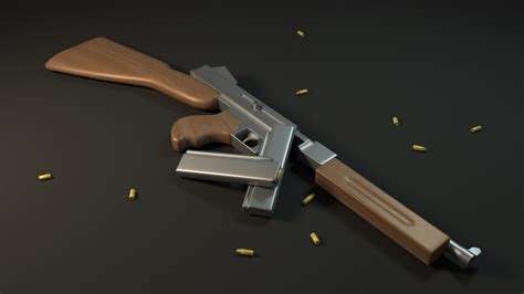 Free Thompson Gun 3D Model - TurboSquid 1392862