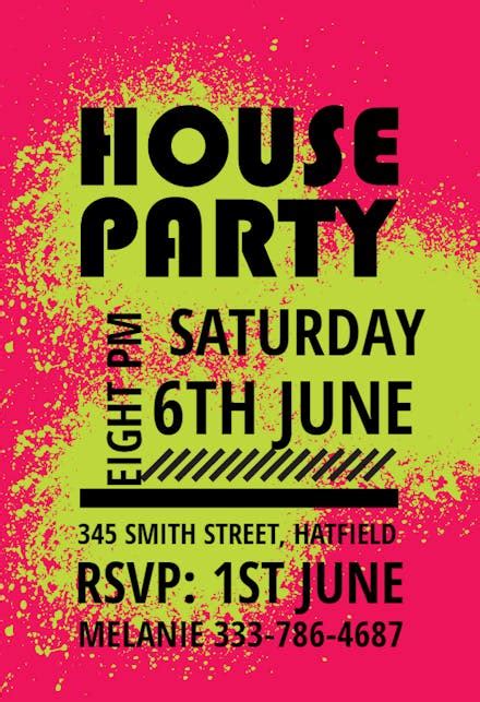 House Party Invitation Templates (Free) | Greetings Island