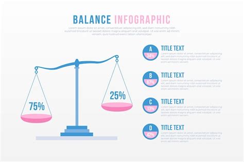 Free Vector Flat Design Template Balance Infographics