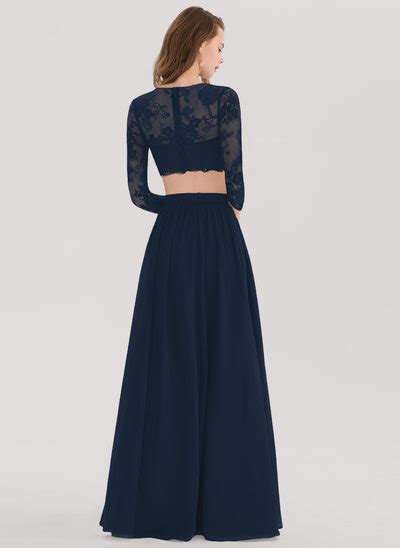 Dark Navy Sleeves Prom Dresses Jj S House