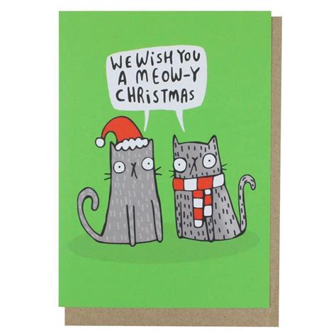 We Wish You A Meowy Christmas Card Paperchase Meowy Christmas Card