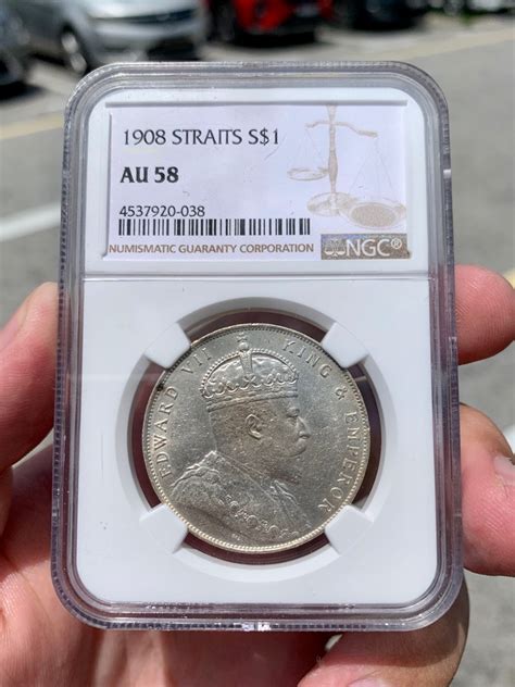 Ngc Au Straits Settlements Dollar King Edward Vii Hobbies