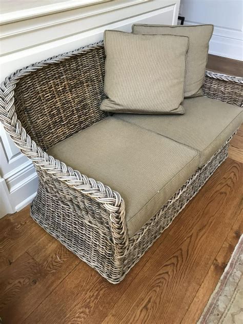 Vintage Wicker Sofa Loveseat For Sale At 1stdibs