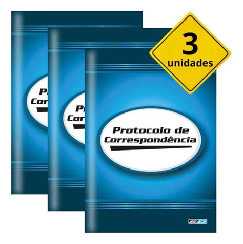 Kit 3 Livro Protocolo Correspondência 1 4 Capa Dura 104 Fls MercadoLivre