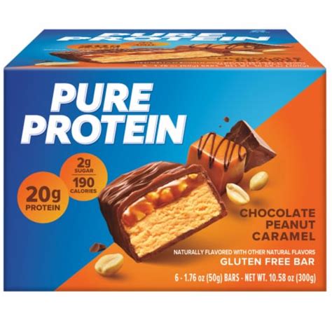 Pure Protein Chocolate Peanut Caramel Protein Bars 6 Ct Fry’s Food Stores