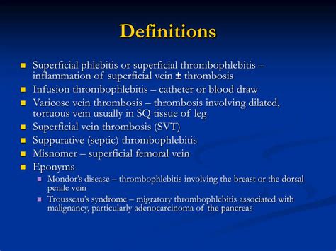 Ppt Superficial Venous Thrombophlebitis To Treat Or Not To Treat Evidence Behind The 2008