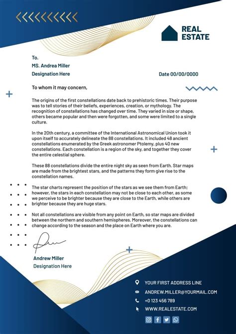 Free Real Estate Letterhead Template To Edit Wepik