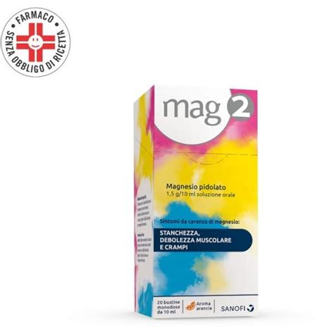 Mag 2 Soluzione Orale 20 Bustine 1 5g 10ml WeFarma