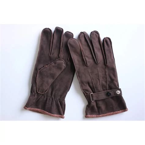 Gants En Daim Pour L Hiver Marron Fonc Pour Hommes Ganterie Laura