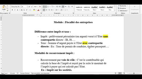 Distinction Entre Impôt Et Taxe Youtube