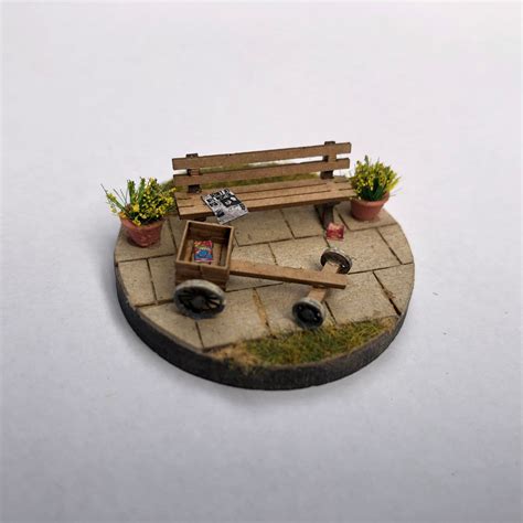 Modelling A 1/76 Scale Park Scene - Micro Diorama Build